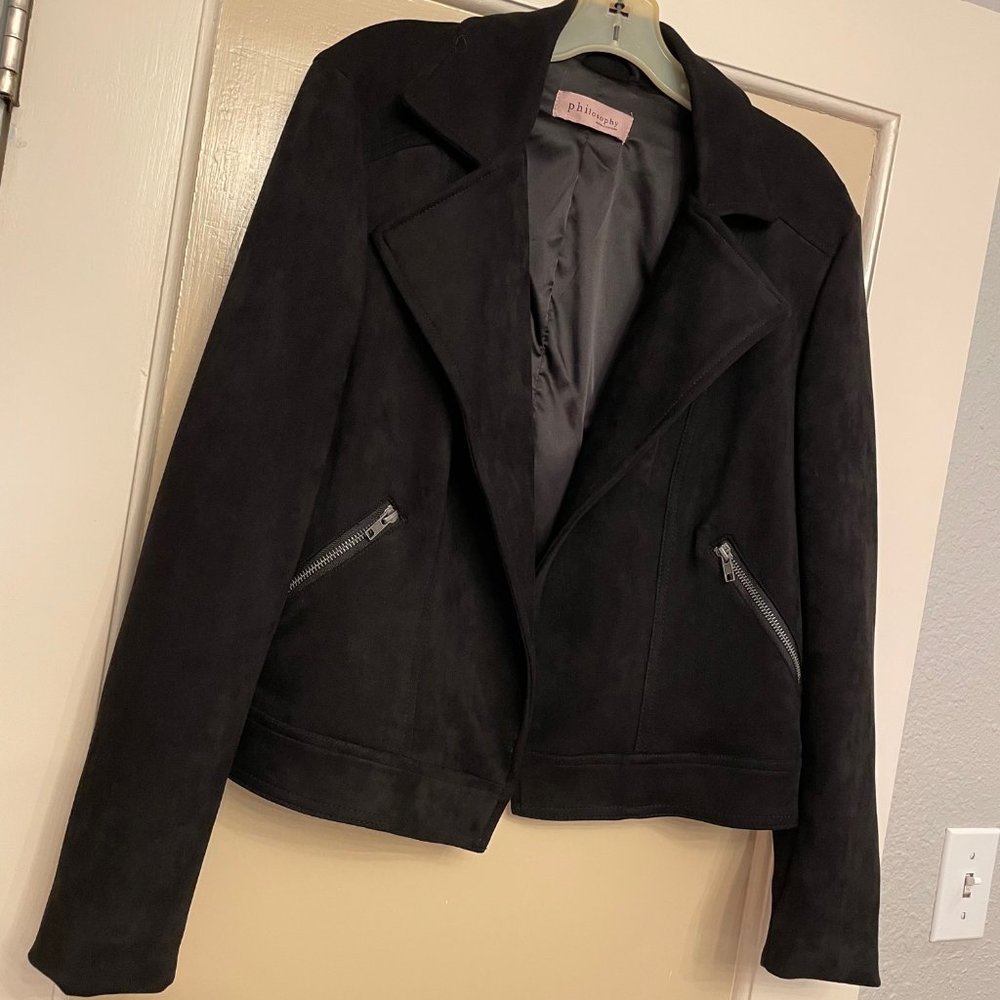 Philosophy Faux Suede Moto Jacket